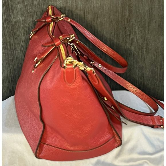 Coach Kleo Carryall Gold/Cherry - Picture 3 of 8